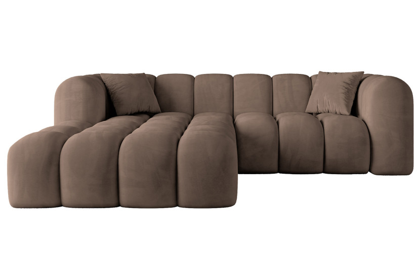 Narożnik lewostronny bez funkcji spania OLEA-L1 - 231x173x74 Brązowy 801021