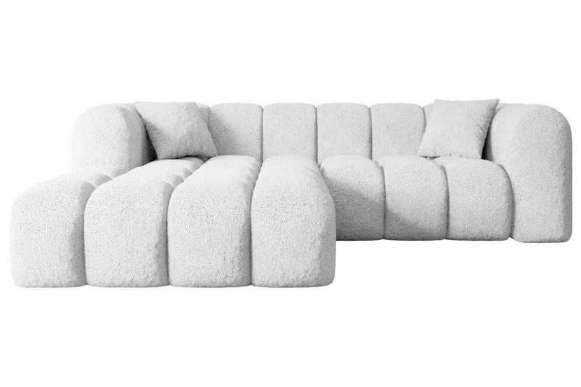 Narożnik lewostronny bez funkcji spania OLEA-L1 - 231x173x74 cm Biały 526753