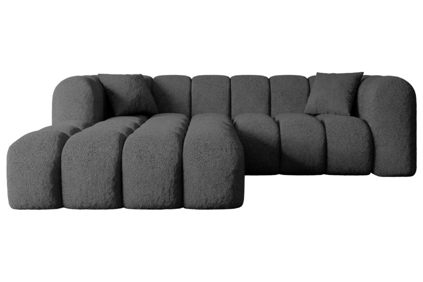Narożnik lewostronny bez funkcji spania OLEA-L1 - 231x173x74 cm Szary 526769