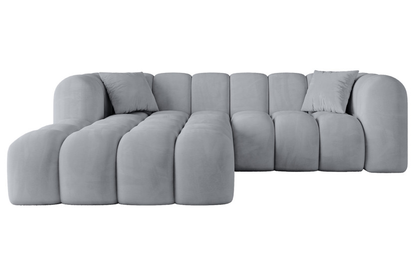 Narożnik lewostronny bez funkcji spania OLEA-L1 - 231x173x74 cm Szary 801203