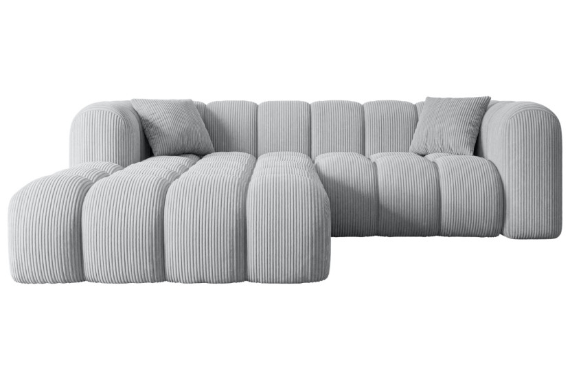 Narożnik lewostronny bez funkcji spania OLEA-L1 - 231x173x74 cm Szary 526734