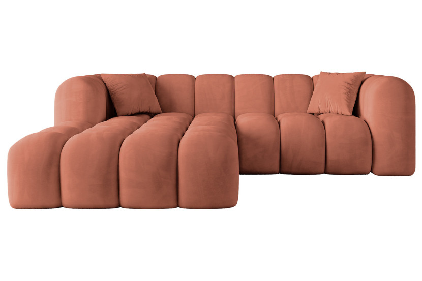 Narożnik lewostronny bez funkcji spania OLEA-L1 - 231x173x74 Morelowy 801027