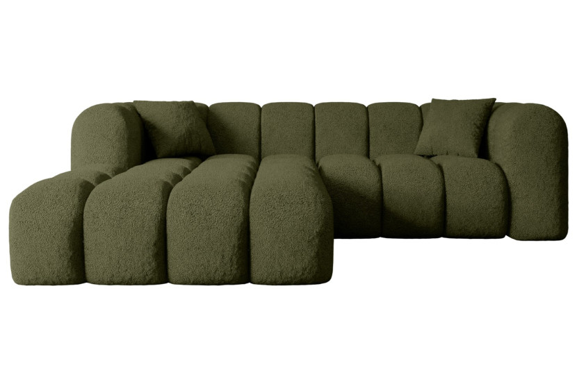 Narożnik lewostronny bez funkcji spania OLEA-L1 - 231x173x74 Zielony 526771