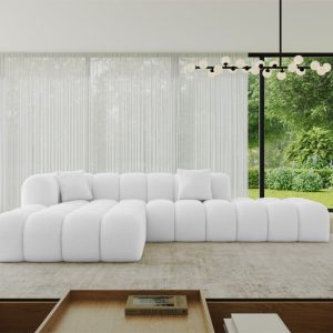 Narożnik lewostronny bez funkcji spania OLEA-L2 – 289x176x71 cm Biały 525294 Narożnik lewostronny bez funkcji spania OLEA-L2 – 289x176x71 cm Biały 525294