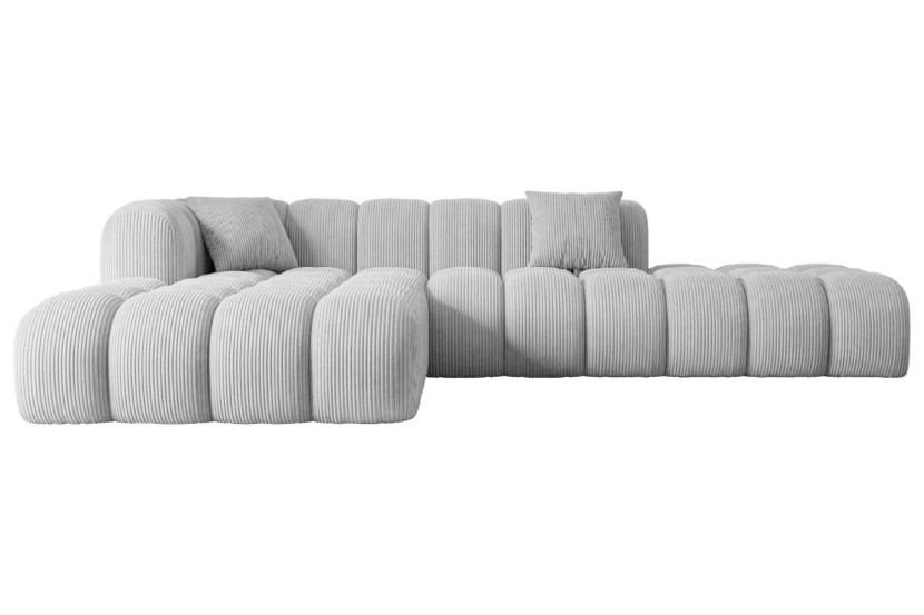 Narożnik lewostronny bez funkcji spania OLEA-L2 - 289x176x71 cm Szary 525326