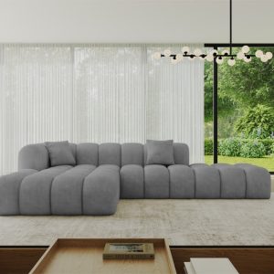 Narożnik lewostronny bez funkcji spania OLEA-L2 – 289x176x71 cm Szary 801041 Narożnik lewostronny bez funkcji spania OLEA-L2 – 289x176x71 cm Szary 801041