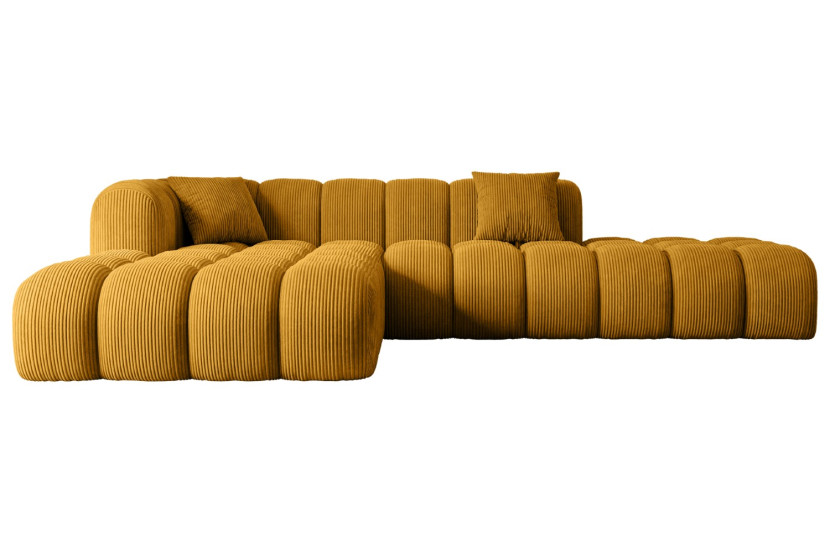 Narożnik lewostronny bez funkcji spania OLEA-L2 - 289x176x71 cm Żółty 525324