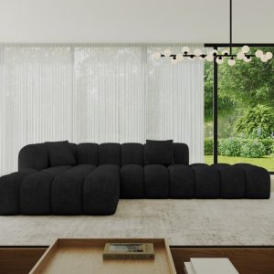 Narożnik lewostronny bez funkcji spania OLEA-L2 – 289x176x71 Czarny 801209 Narożnik lewostronny bez funkcji spania OLEA-L2 – 289x176x71 Czarny 801209