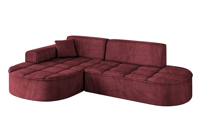 Narożnik lewostronny bez funkcji spania TARO-L1 - 243x171x79,5 Bordowy 800226