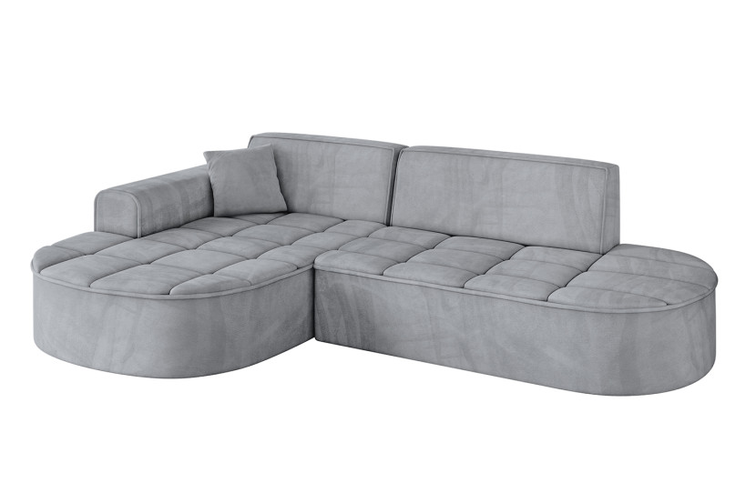 Narożnik lewostronny bez funkcji spania TARO-L1 - 243x171x79,5 cm Szary 800191