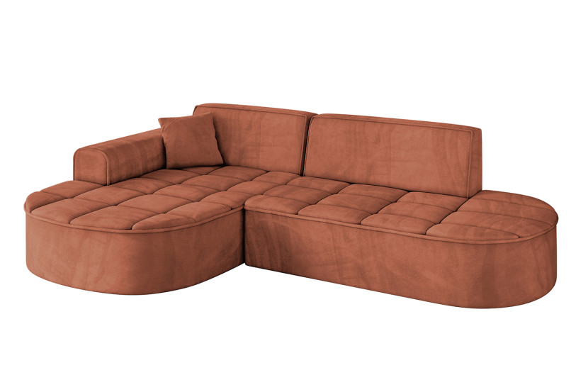 Narożnik lewostronny bez funkcji spania TARO-L1 - 243x171x79,5 Morelowy 800214