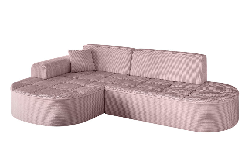 Narożnik lewostronny bez funkcji spania TARO-L1 - 243x171x79,5 Różowy 800323