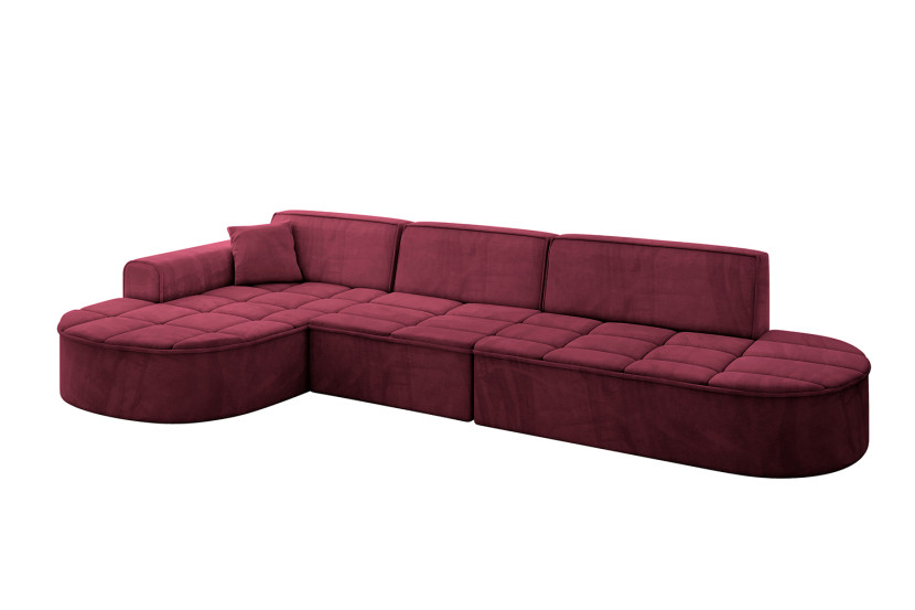 Narożnik lewostronny bez funkcji spania TARO-L2 - 328x171x79,5 Bordowy 800266