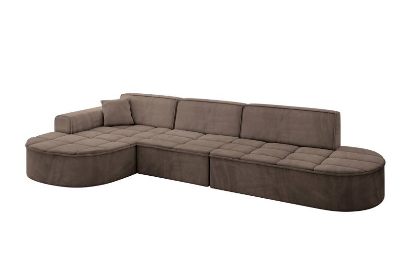 Narożnik lewostronny bez funkcji spania TARO-L2 - 328x171x79,5 Brązowy 800195