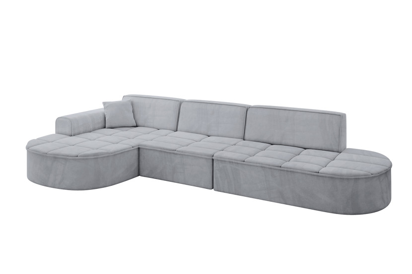 Narożnik lewostronny bez funkcji spania TARO-L2 - 328x171x79,5 cm Szary 800228