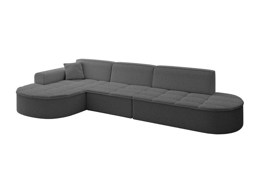 Narożnik lewostronny bez funkcji spania TARO-L2 - 328x171x79,5 cm Szary 800182