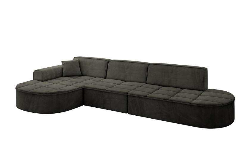 Narożnik lewostronny bez funkcji spania TARO-L2 - 328x171x79,5 Czarny 800188