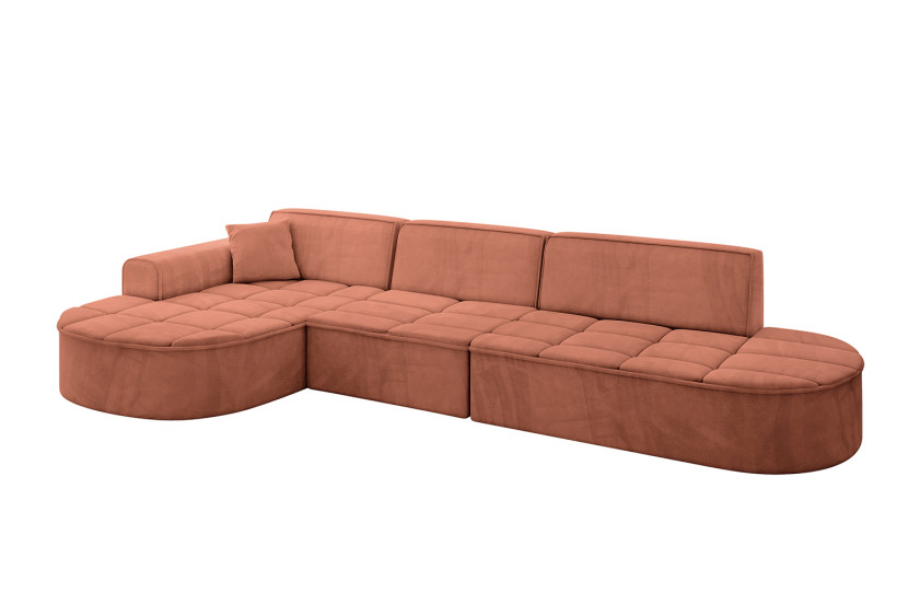 Narożnik lewostronny bez funkcji spania TARO-L2 - 328x171x79,5 Morelowy 800304