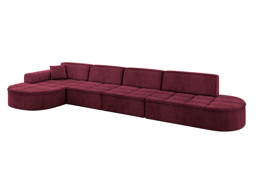 Narożnik lewostronny bez funkcji spania TARO-L3 - 413x171x79,5 Bordowy 800285