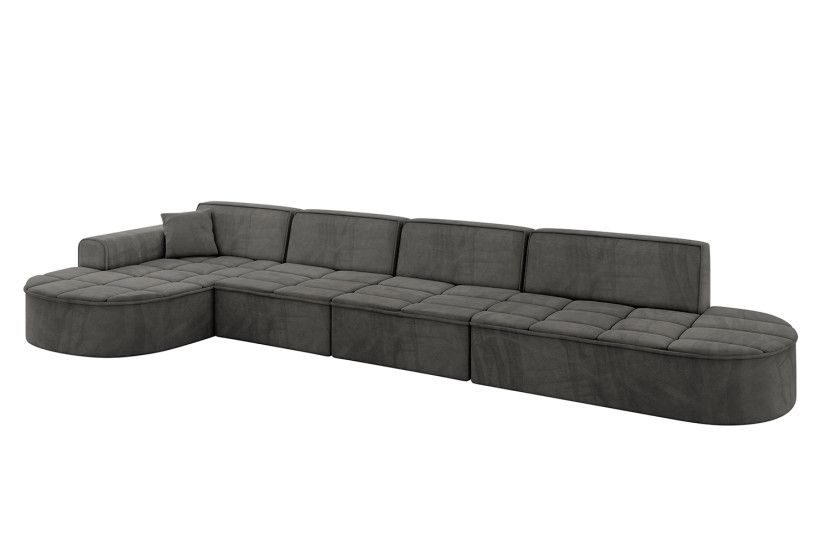 Narożnik lewostronny bez funkcji spania TARO-L3 413x171x79,5 Ciemnoszary 800264