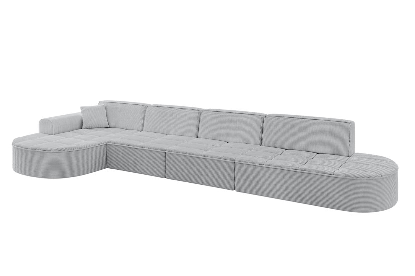 Narożnik lewostronny bez funkcji spania TARO-L3 - 413x171x79,5 cm Szary 800177