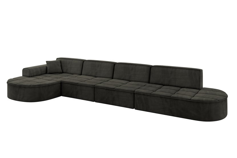 Narożnik lewostronny bez funkcji spania TARO-L3 - 413x171x79,5 Czarny 800206