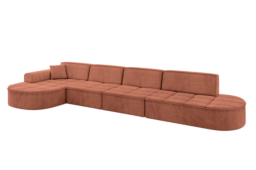 Narożnik lewostronny bez funkcji spania TARO-L3 - 413x171x79,5 Morelowy 800320