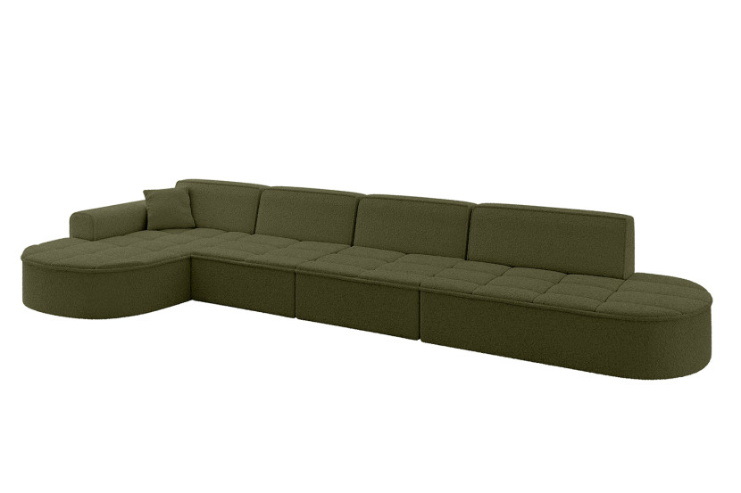 Narożnik lewostronny bez funkcji spania TARO-L3 - 413x171x79,5 Zielony 800259