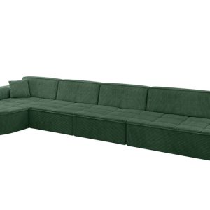 Narożnik lewostronny bez funkcji spania TARO-L3 – 413x171x79,5 Zielony 800300