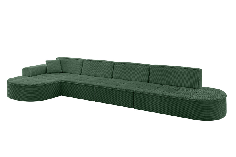 Narożnik lewostronny bez funkcji spania TARO-L3 - 413x171x79,5 Zielony 800300
