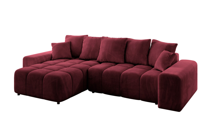 Narożnik lewostronny ENIL-L - 297x189x68 cm Bordowy 853820