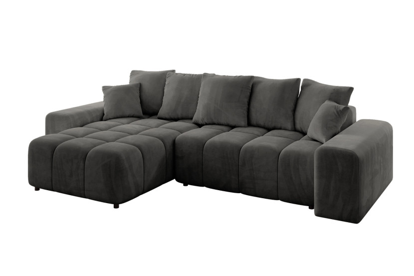 Narożnik lewostronny ENIL-L - 297x189x68 cm Ciemny szary 853863