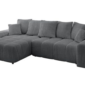 Narożnik lewostronny ENIL-L – 297x189x68 cm Ciemny szary 853840