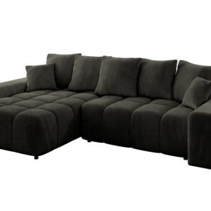 Narożnik lewostronny ENIL-L – 297x189x68 cm Czarny 853911