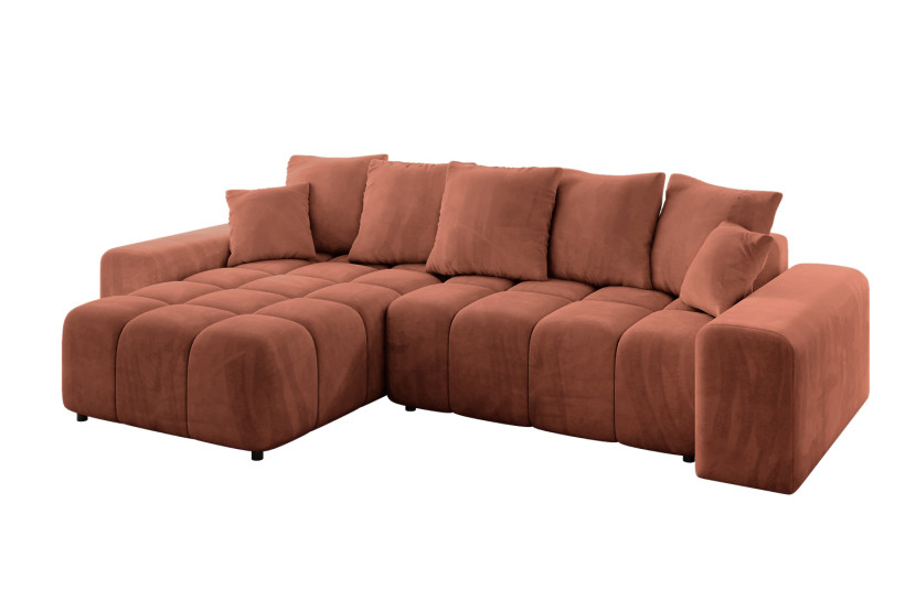 Narożnik lewostronny ENIL-L - 297x189x68 cm Morelowy 853830