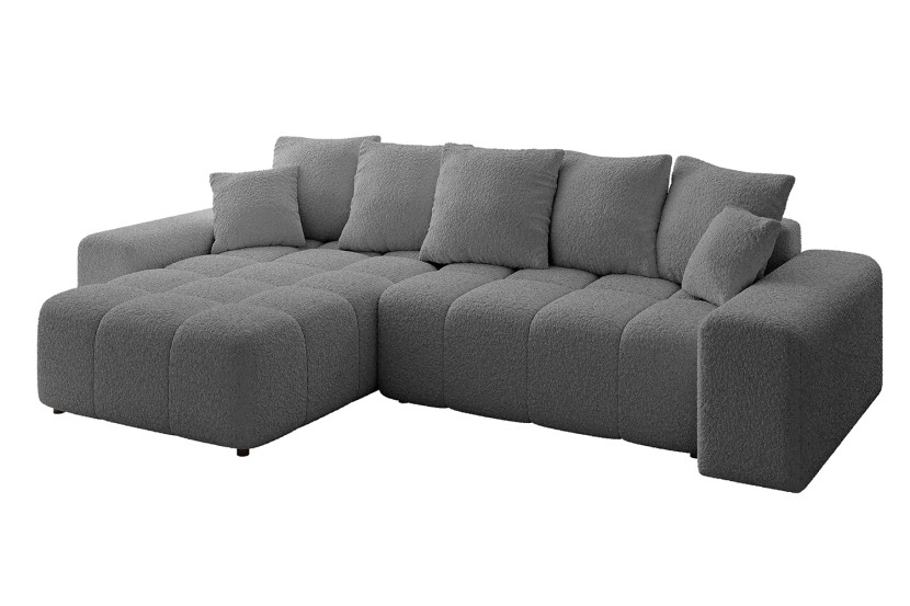 Narożnik lewostronny ENIL-L - 297x189x68 cm Szary 853917