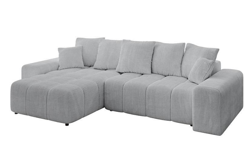 Narożnik lewostronny ENIL-L - 297x189x68 cm Szary 853803