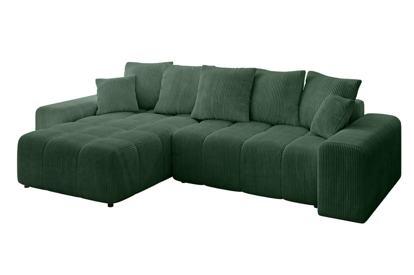 Narożnik lewostronny ENIL-L - 297x189x68 cm Zielony 853827
