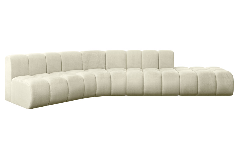 Narożnik lewostronny modułowy Brilo-L1 - 380x174x70 cm Beżowy 758780