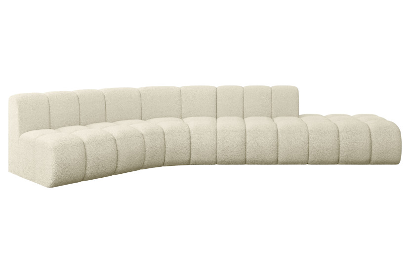 Narożnik lewostronny modułowy Brilo-L1 - 380x174x70 cm Beżowy 758920