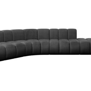 Narożnik lewostronny modułowy Brilo-L1 – 380x174x70 cm Czarny 758408 Narożnik lewostronny modułowy Brilo-L1 – 380x174x70 cm Czarny 758408