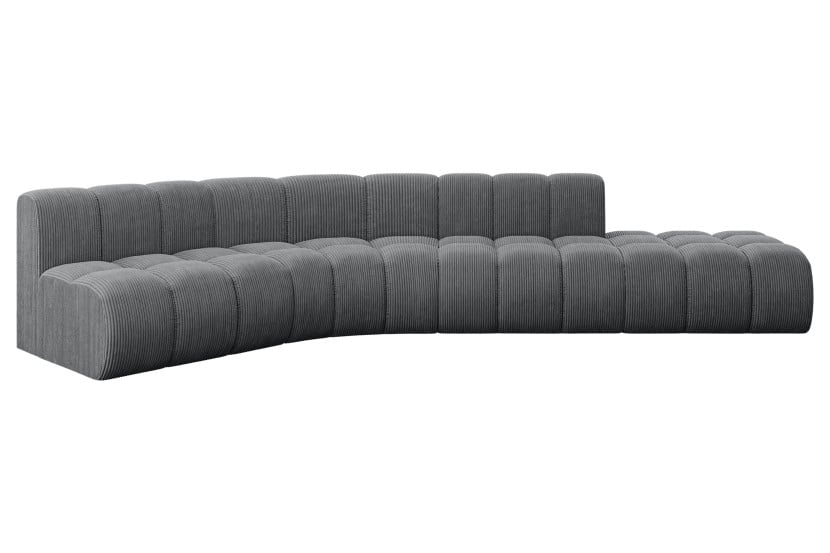 Narożnik lewostronny modułowy Brilo-L1 - 380x174x70 cm Grafitowy 758577