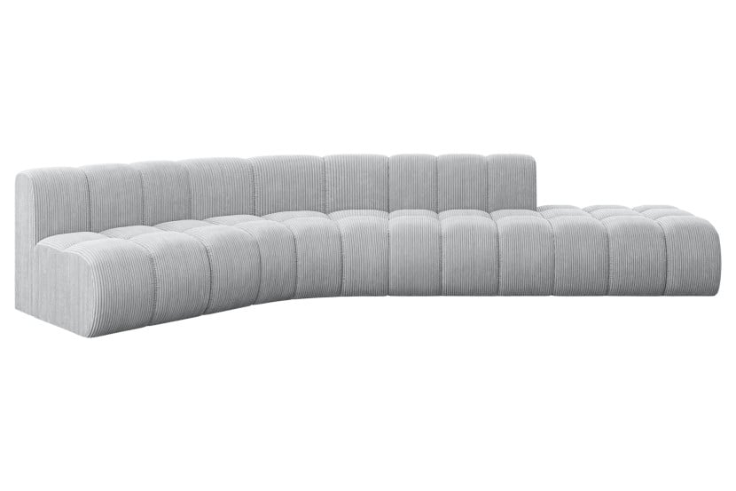 Narożnik lewostronny modułowy Brilo-L1 - 380x174x70 cm Szary 758778