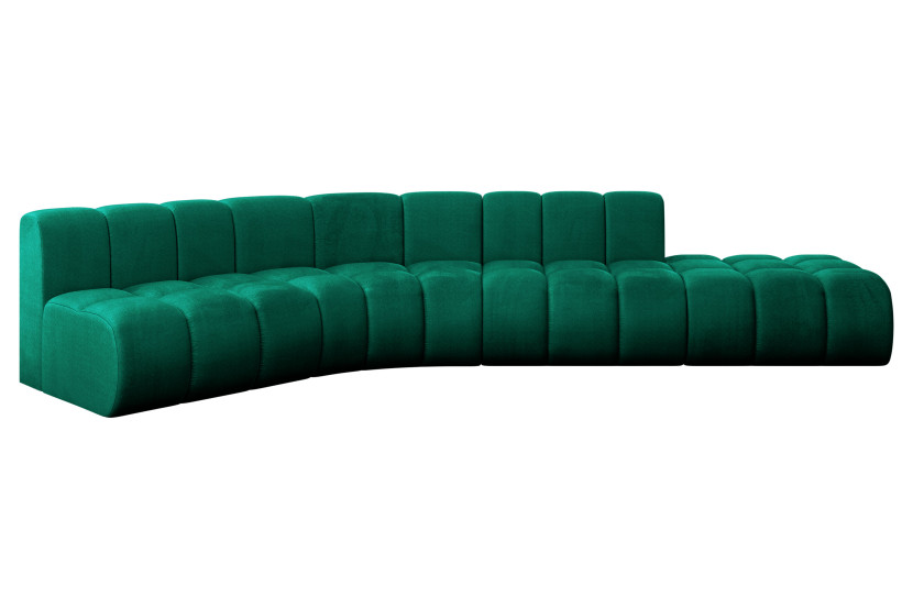 Narożnik lewostronny modułowy Brilo-L1 - 380x174x70 cm Zielony 758720