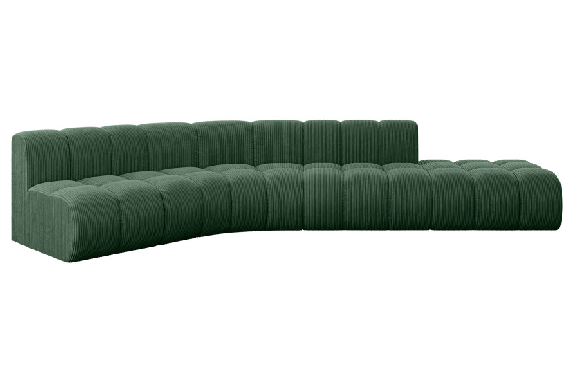 Narożnik lewostronny modułowy Brilo-L1 - 380x174x70 cm Zielony 758789