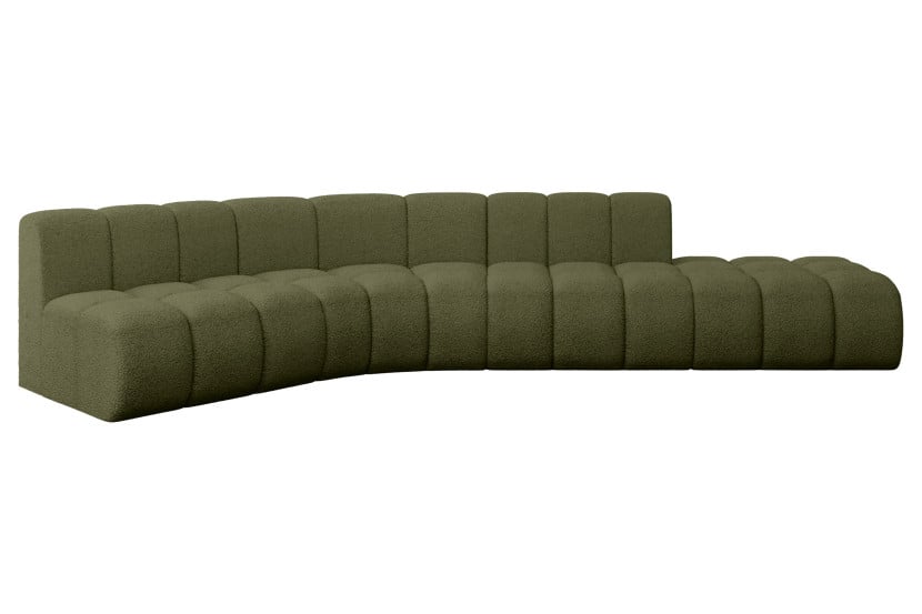 Narożnik lewostronny modułowy Brilo-L1 - 380x174x70 cm Zielony 758587
