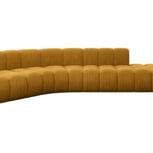 Narożnik lewostronny modułowy Brilo-L1 – 380x174x70 cm Żółty 758828
