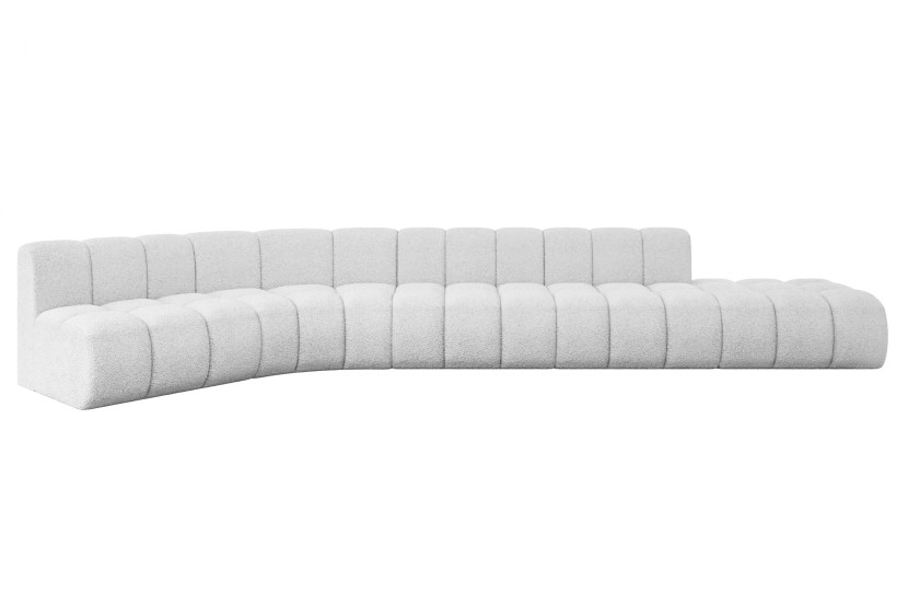 Narożnik lewostronny modułowy Brilo-L2 - 471x174x70 cm Biały 758673