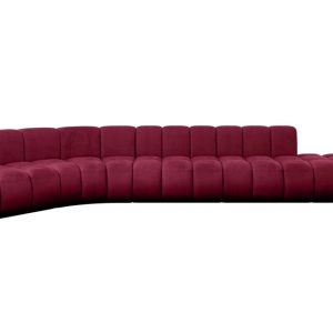 Narożnik lewostronny modułowy Brilo-L2 – 471x174x70 cm Bordowy 758354