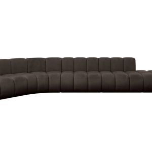 Narożnik lewostronny modułowy Brilo-L2 – 471x174x70 cm Brązowy 758869